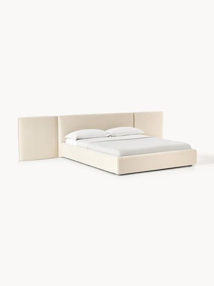 Westwing Cama tapizada con cabecero plegable Otis