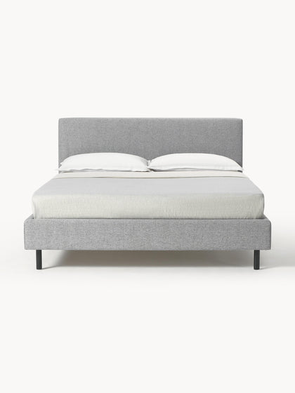 Westwing Cama Tapizada Con Patas De Madera Giulia