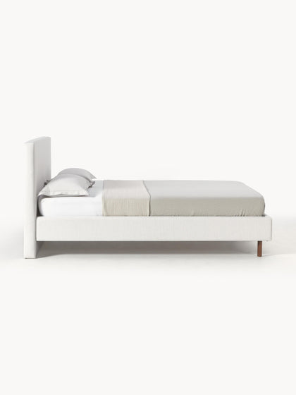 Westwing Cama Tapizada Con Patas De Madera Giulia