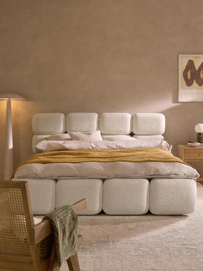 Westwing Cama Tapizada De Borreguillo Bouclé Tayla