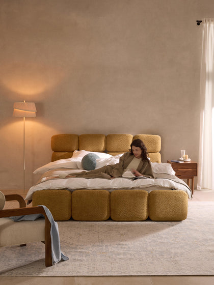 Westwing Cama Tapizada De Borreguillo Bouclé Tayla