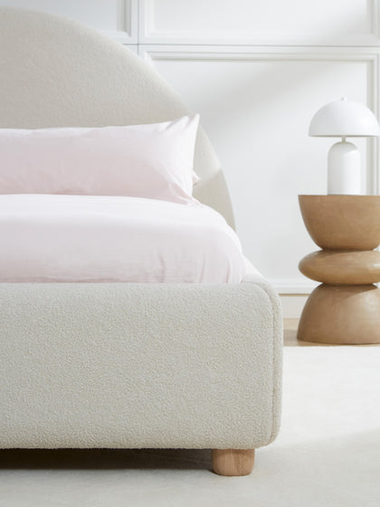 Westwing Cama Tapizada En Tejido Bouclé Ebba