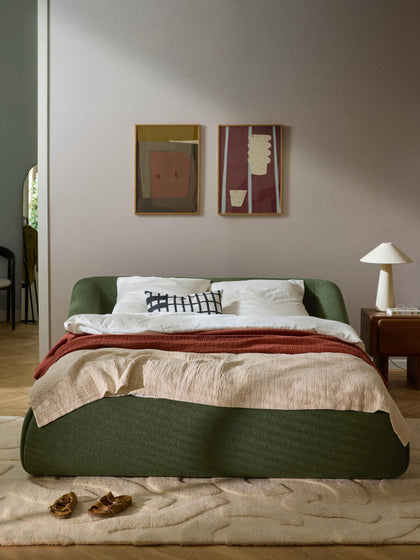 Westwing Cama Tapizada En Tejido Bouclé Sofia