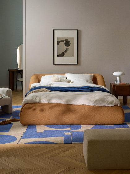 Westwing Cama Tapizada En Tejido Bouclé Sofia