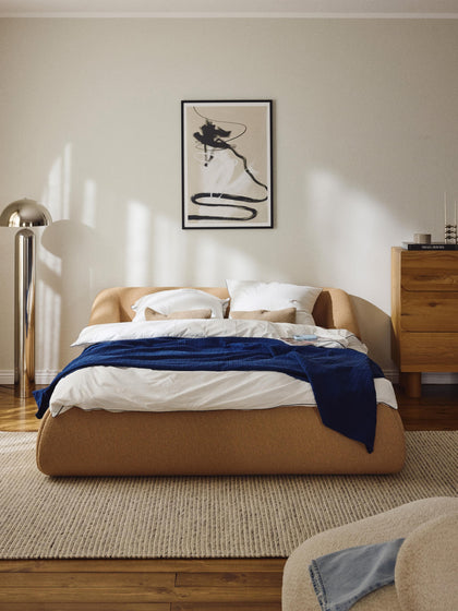 Westwing Cama Tapizada En Tejido Bouclé Sofia