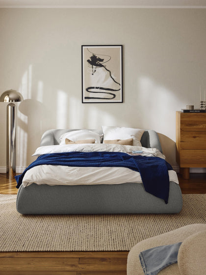 Westwing Cama Tapizada En Tejido Bouclé Sofia