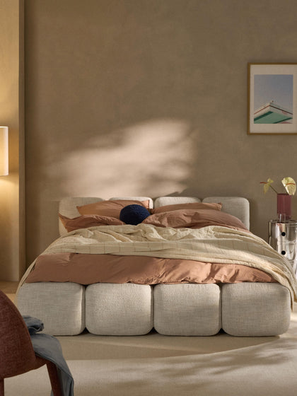 Westwing Cama Tapizada En Tejido Bouclé Tayla