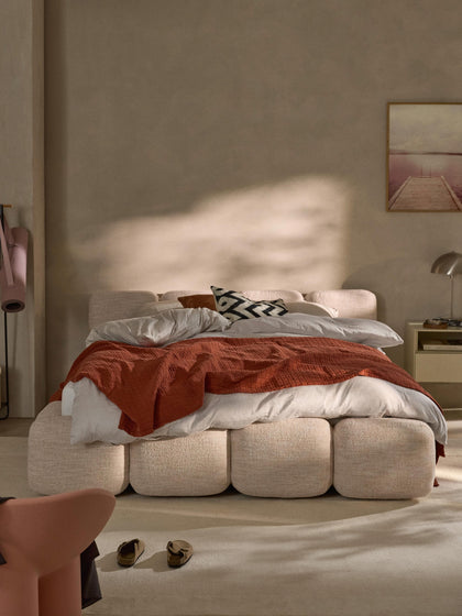 Westwing Cama Tapizada En Tejido Bouclé Tayla