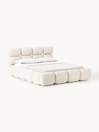 Westwing Cama tapizada en tejido bouclé Tayla