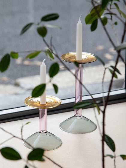 Westwing Candelabro Artesanal Rainbow 24 cm