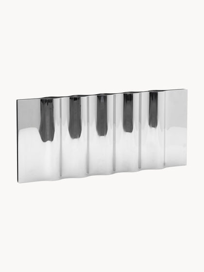 Westwing Candelabro de acero inoxidable Ripply