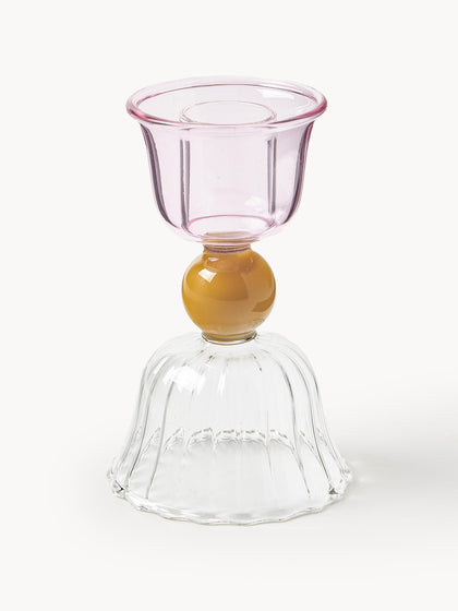 Westwing Candelabro de vidrio borosilicato Perle