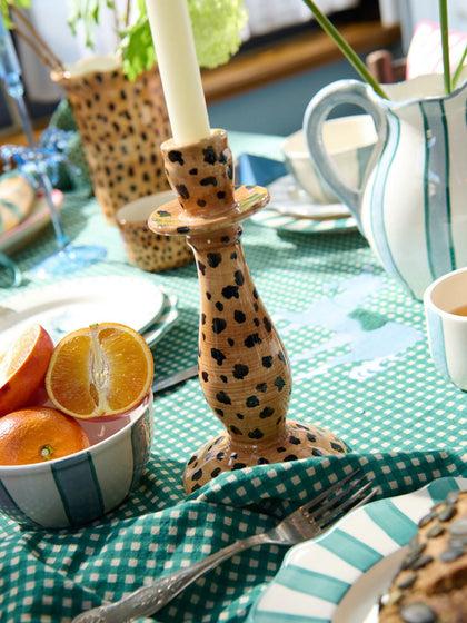 Westwing Candelabro Pintado A Mano Leopard
