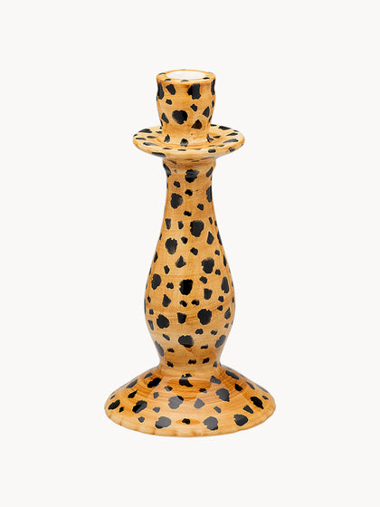 Westwing Candelabro Pintado A Mano Leopard
