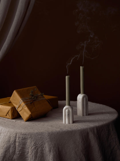 Westwing Candelabros De Mármol Malie 2 uds