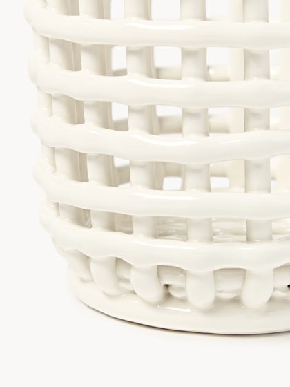 Westwing Cesta Artesanal De Cerámica Nalan 15 Cm