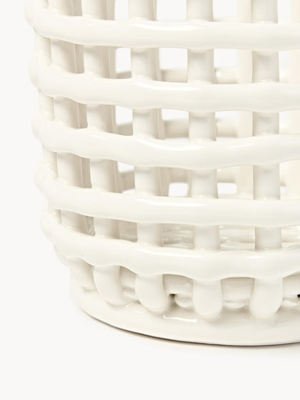Westwing Cesta Artesanal De Cerámica Nalan 15 Cm