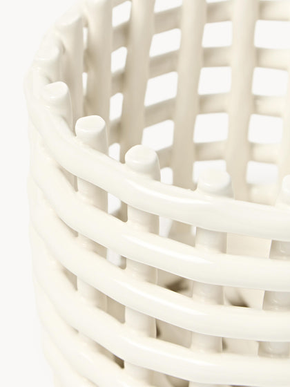Westwing Cesta Artesanal De Cerámica Nalan 15 Cm