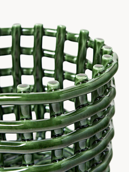 Westwing Cesta Artesanal De Cerámica Nalan 15 Cm