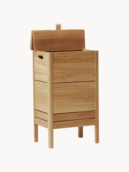 Westwing Cesta De Ropa De Madera De Roble A Line