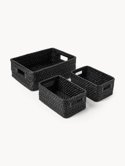 Westwing Cestas de almacenamiento Lurdes 3 uds