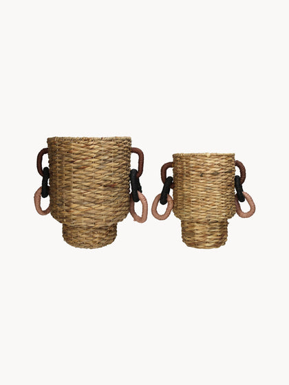 Westwing Cestas de jacinto de agua Natural 2 uds