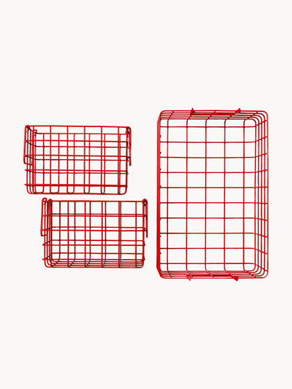 Westwing Cestas de metal The Baskets 3 uds