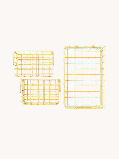 Westwing Cestas de metal The Baskets 3 uds