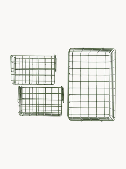 Westwing Cestas de metal The Baskets 3 uds