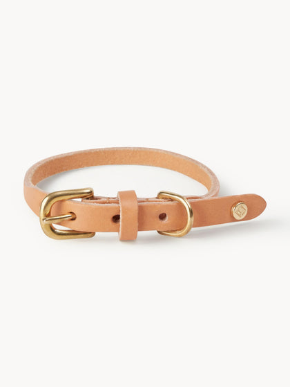 Westwing Collar para mascotas de cuero Robin 35 cm