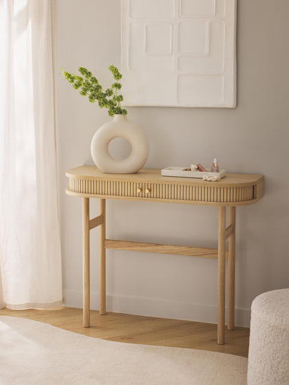 Westwing Consola Con Frente Acanalado Calary