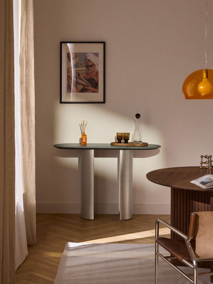 Westwing Consola Con Tablero De Mármol Noam