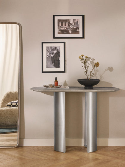 Westwing Consola Con Tablero De Mármol Noam