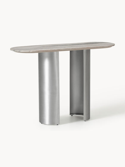 Westwing Consola con tablero de mármol Noam