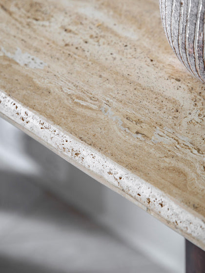 Westwing Consola Con Tablero De Travertino Trevi