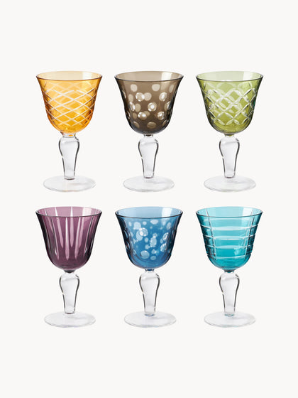 Westwing Copas de vino Cuttings 6 uds
