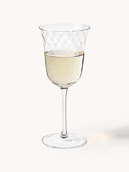 Westwing Copas de vino sopladas Swirl 4 uds