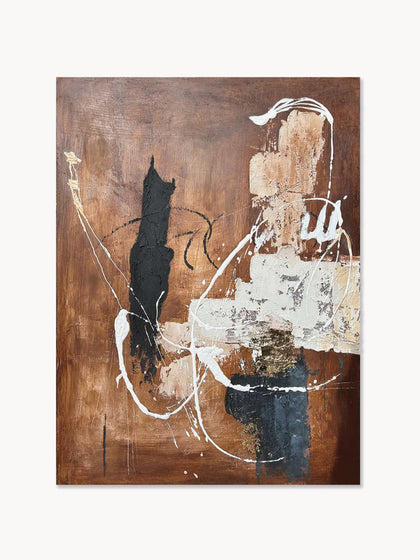 Westwing Cuadro en lienzo pintado a mano Rust