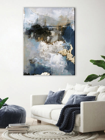 Westwing Cuadro En Lienzo Pintado A Mano Waterfall