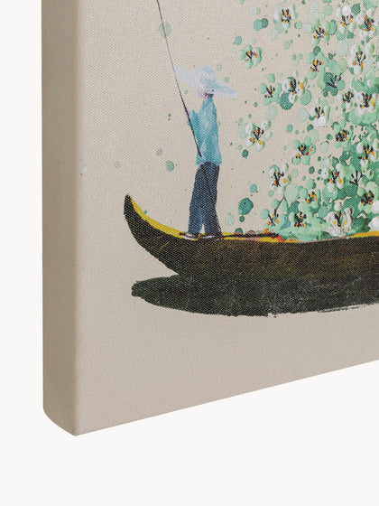 Westwing Cuadro Pintado A Mano Flower Boat