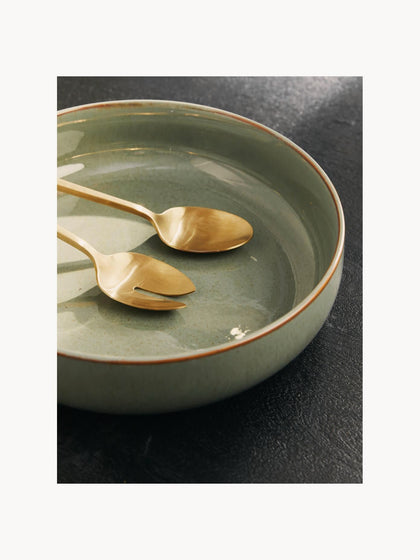 Westwing Cubiertos Para Ensalada Dorado Mate Shine