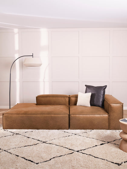 Westwing Diván Modular De Cuero Reciclado Lennon