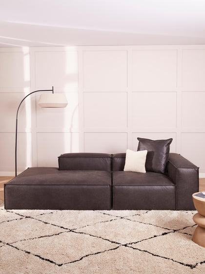 Westwing Diván Modular De Cuero Reciclado Lennon