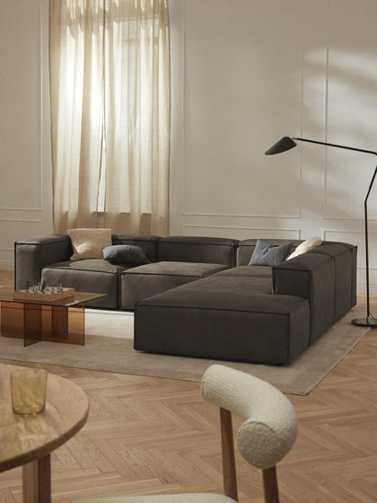 Westwing Diván Modular De Cuero Reciclado Lennon