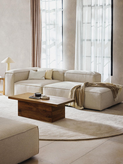 Westwing Diván Modular De Mezcla De Lino Lennon