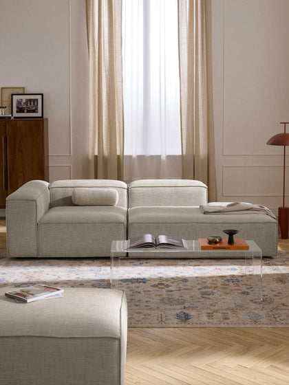 Westwing Diván Modular De Mezcla De Lino Lennon