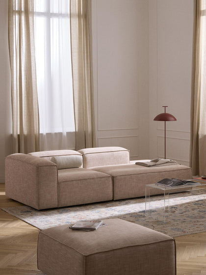 Westwing Diván Modular De Mezcla De Lino Lennon