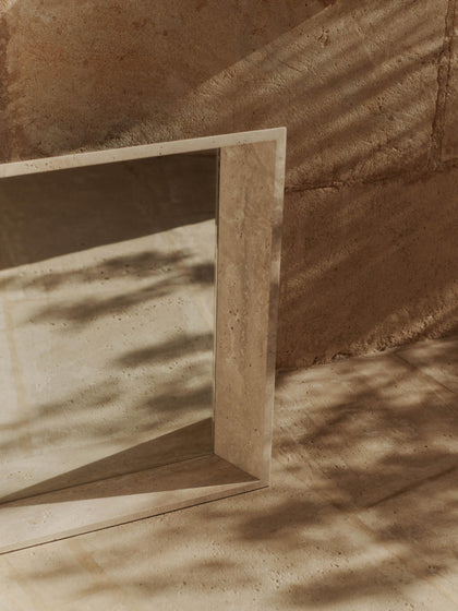 Westwing Espejo De Pared De Travertino Lancet