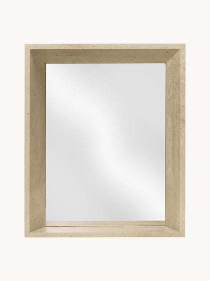 Westwing Espejo de pared de travertino Lancet