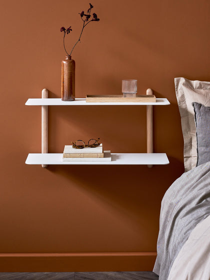 Westwing Estante De Pared De Madera De Roble Nivo